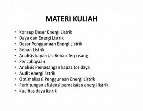Optimalisasi Pemakaian Energi Harian