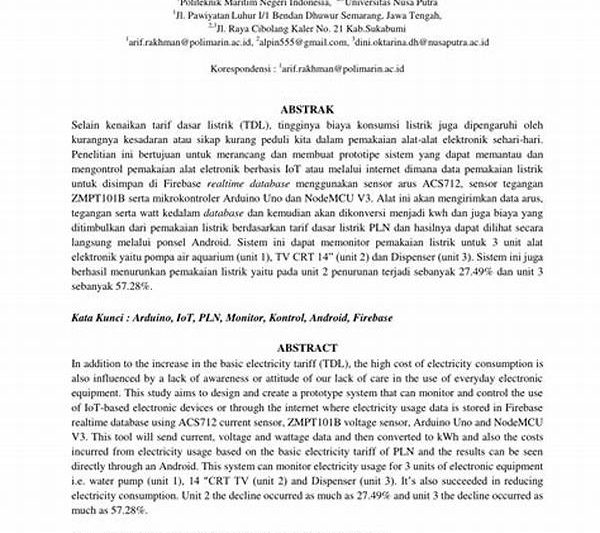 Teknologi Kontrol Konsumsi Listrik Terpadu