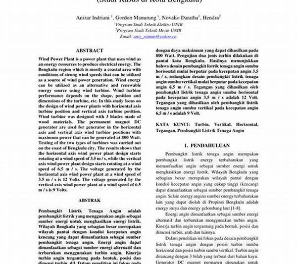 Studi Kasus Produksi Listrik Angin