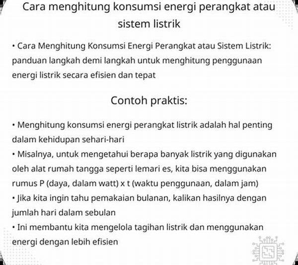 Teknik Pengoptimalan Konsumsi Energi